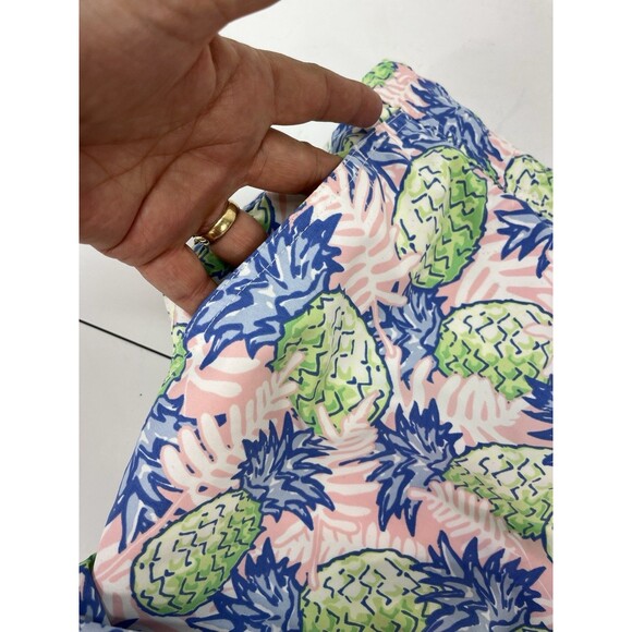 Vineyard Vines Mens Pineapple Print Pink Blue Green Swim Trunks Drawstring Sz Sm - Picture 5 of 8